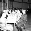 Skara. 
Kommunaltjänstemannaförbundets jul- och familjefest 1948. Folkets park, rotundan. Dahlman, V. Johansson m.fl.