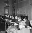 Stadsfullmäktigeledamöter i Skara 1951-54.
Från vänster: Gustaf Holmstedt, Gunnar Holmstrand, Evald Händén, Åke Johansson, Erik Järnåker, Axel Karlsson, Valfrid Lengdén, Lennart Lindén.