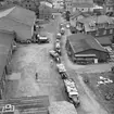 Spannmålsforor köar vid Centralföreningens silo, Skara, 1968.