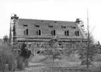 Skara. 
Stadsträdgården, Västergötlands museum under byggnad 1918.