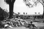 Erik Gustafssons begravning Broddetorps kyrkogård 1967.