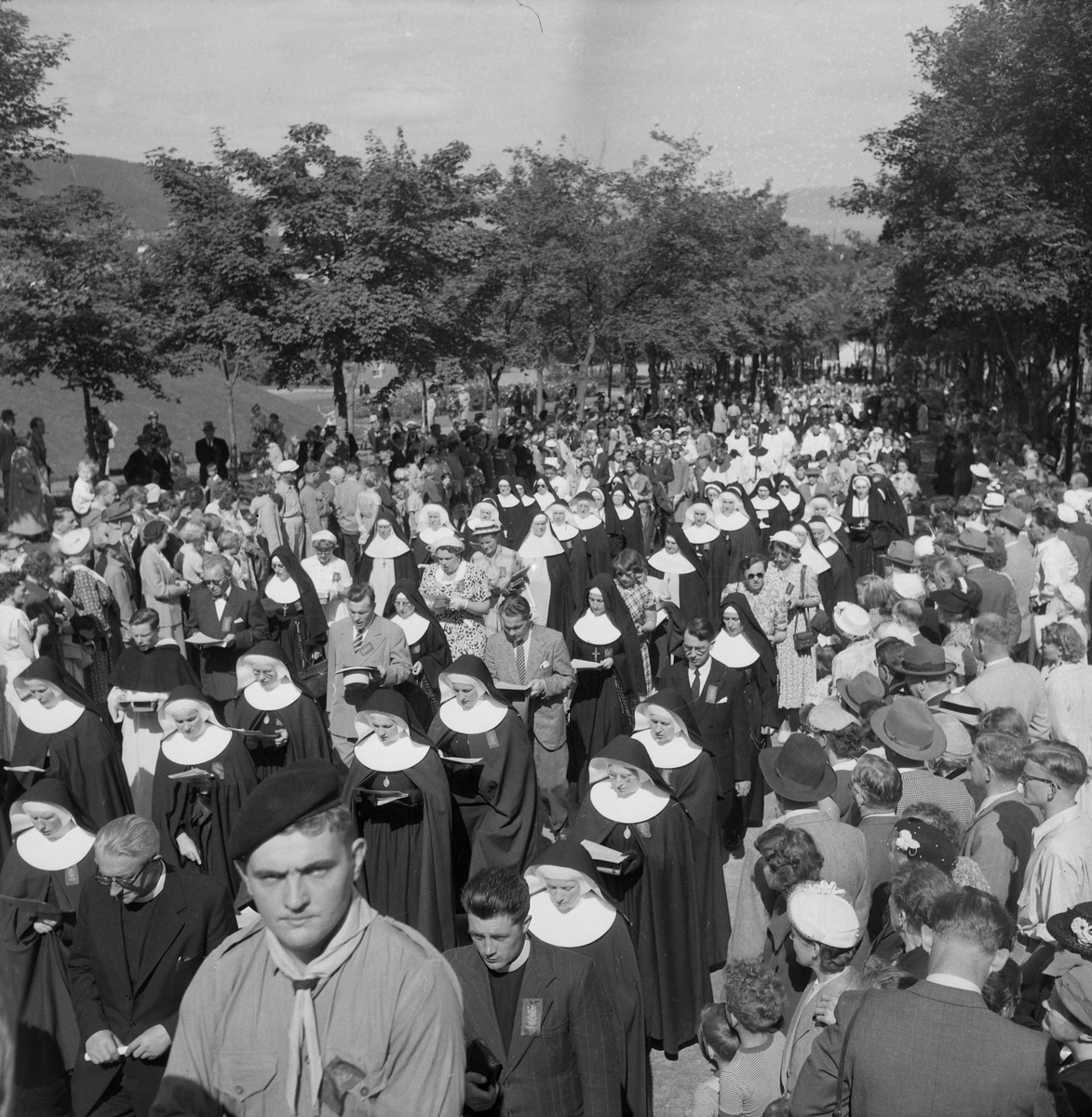 Kirkejubileet 1953. Katolsk prosesjon
