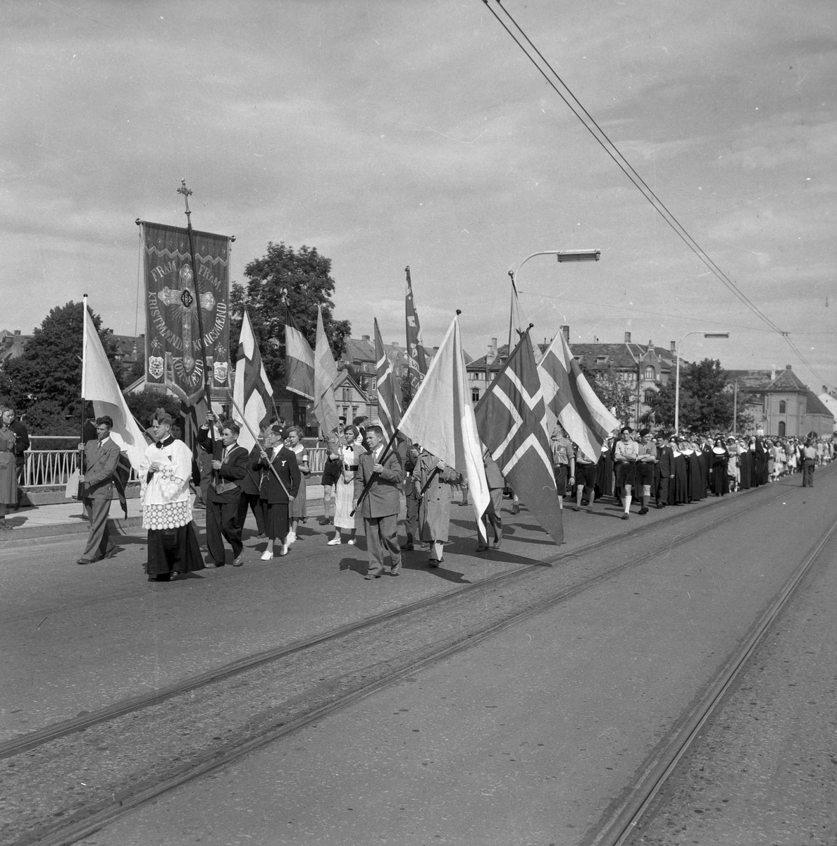 Kirkejubileet 1953. Katolsk prosesjon