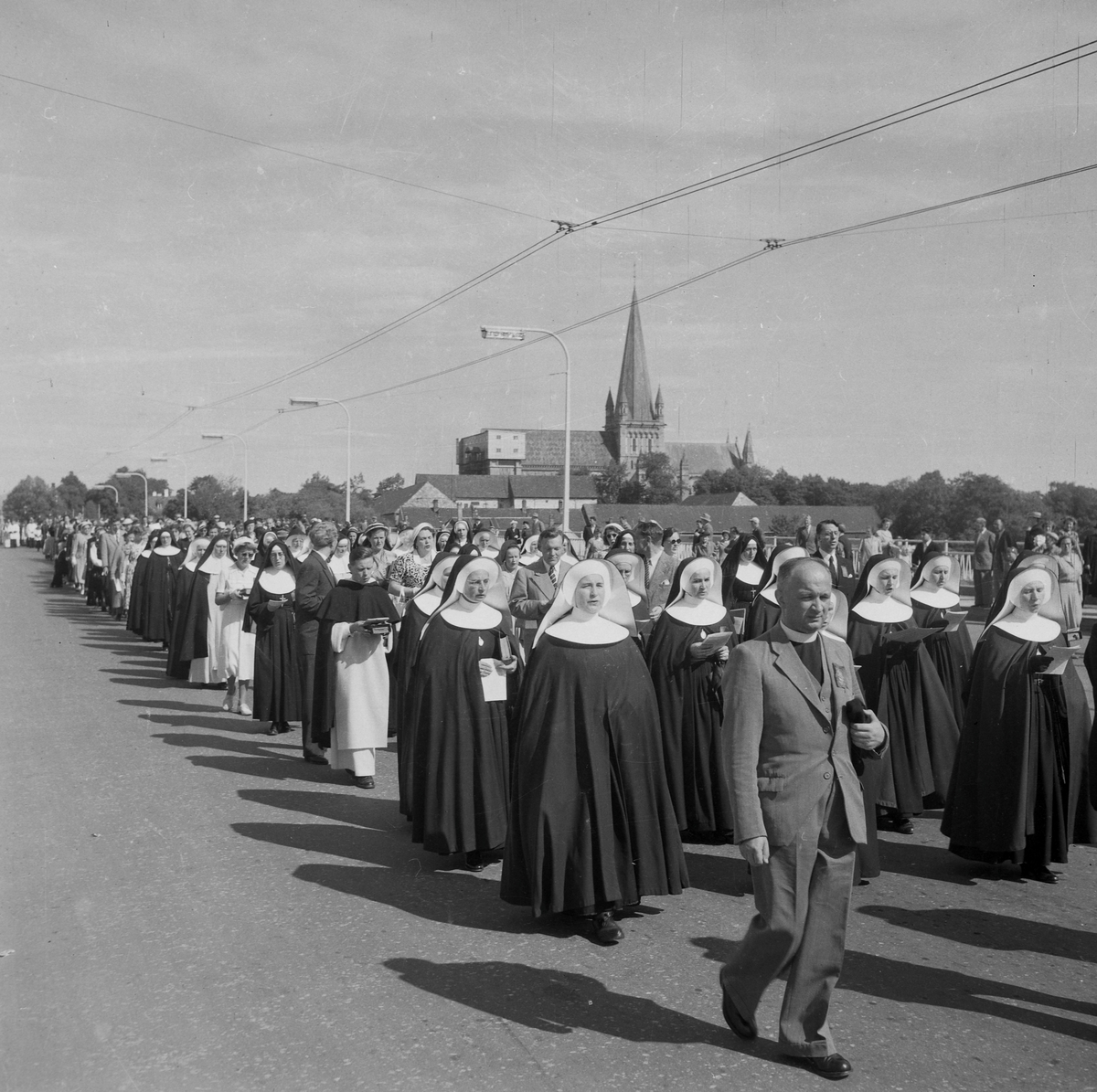 Kirkejubileet 1953. Katolsk prosesjon