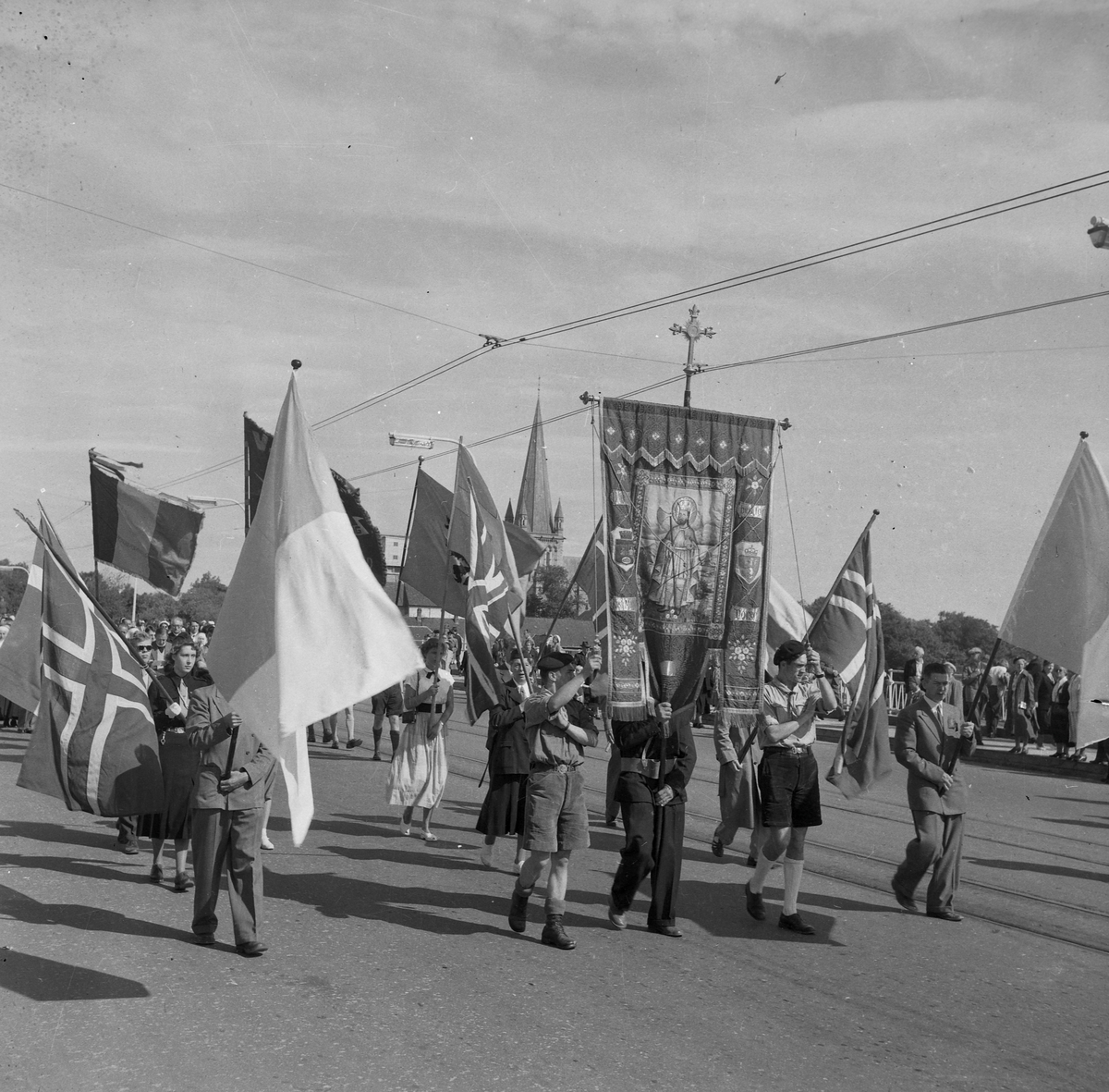 Kirkejubileet 1953. Katolsk prosesjon
