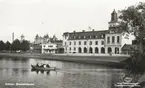 Brandstationen i Kalmar fotograferad från bron vis Sveaplan.