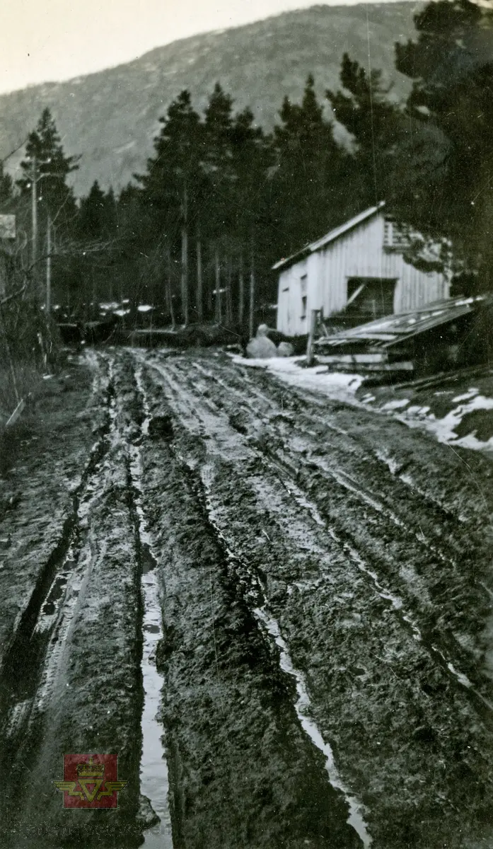 Teleløsning. Bla med pilen til høyre og se flere bilder. 
Bilde 1: Overgang fra ny veg til gammel veg ved Grenna, Bygland 1. april 1930.  I 1929 tilhører denne bilen lensmann Aa. Haugan i Bygland. En Ford med kjennetegn I-2530. 
Bilde 2: Ved Neset, Bygland, 1. april 1930.  NVM 00-F-36049 
Bilde 3: Ved Grenna, Bygland 1. april 1930.  NVM 00-F-36050
Bilde 4: Ved Rakkenes, Bygland 1. april 1930.  Fotonr: NVM00F36051
Bilde 5: Ved Nils Tønnesen ovenfor Langerak, Bygland 1. april 1930.  Fotonr: NVM00F36052