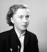 Astrid Emilsson. Foto i februari 1952.