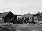 Landstormen 1914.
Manskap på Esköns klubb.