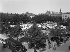 Gävle stad  Norr, Stortorget. Kommunikationer: Bussar.
Stortorget (Salutorget) omkring 1938.