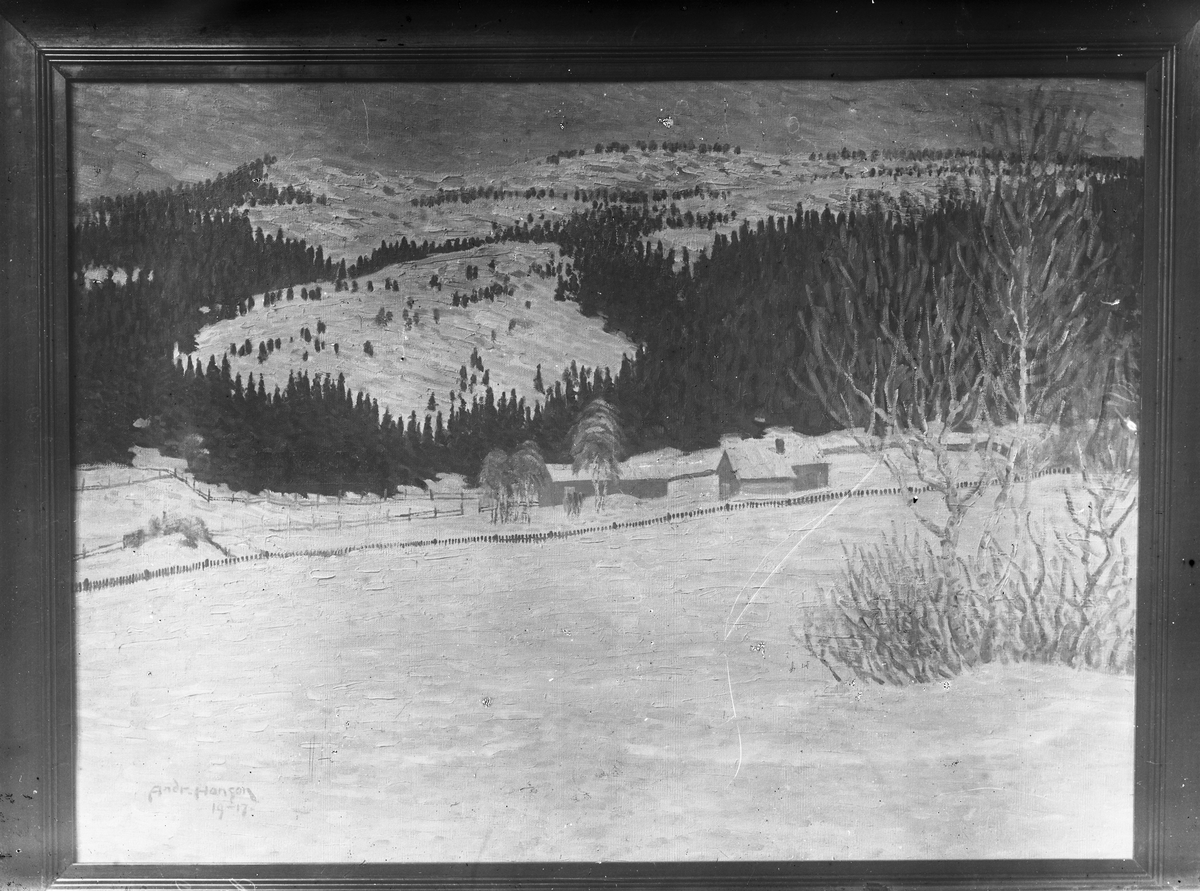 Tavla målad av Andreas Hanson år 1917

