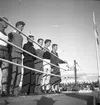 Ollie Tandberg på utställningen. 1946