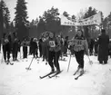 Skolungdomens fettisdagens tävlingar på skidor. 1946