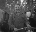 Motorcykeltävling på travbanan. 1946