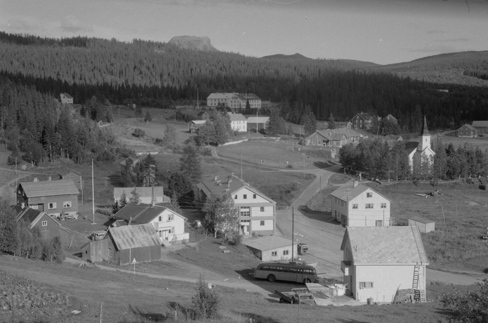 Hattfjelldal sentrum på 1950-tallet