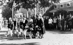 Luftvärnet. Ceremoni, prisutdelning inför publik på fästningstorget, omkr år 1945.