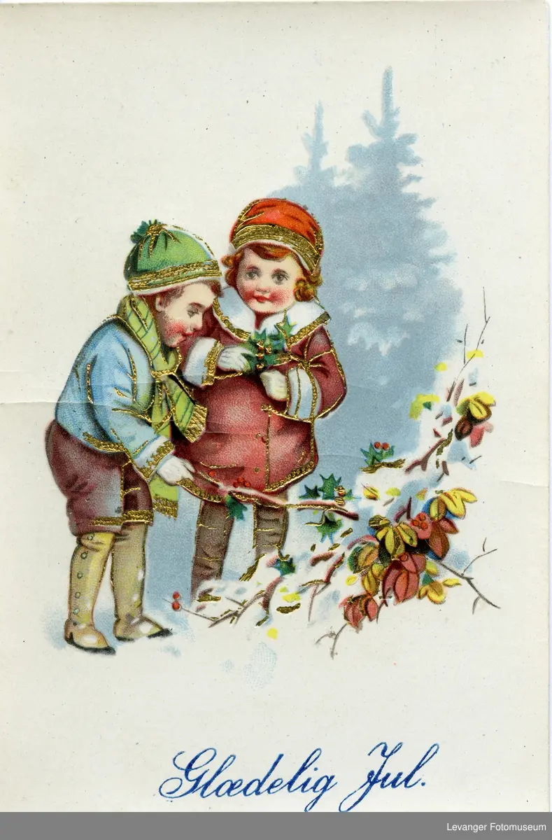 Postkort, julekort. Glædelig jul.