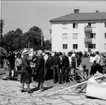 Lions loppmarknad på Södra Torget i Karlsborg, år 1969.