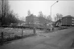 Pianolärarinnan Bergs villa, på Vinkelgatan Karlsborg under rivning. Ägdes i slutet av kommunen och revs i april 1997.