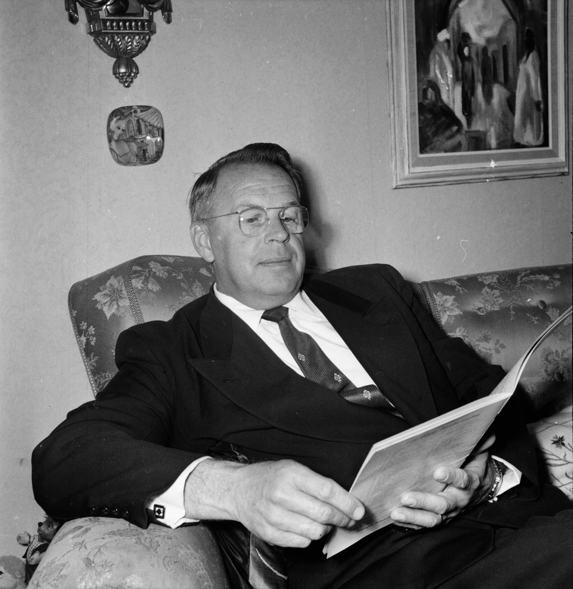 Sångare Einar Ekberg på besök i Bollnäs.
25/6 1956