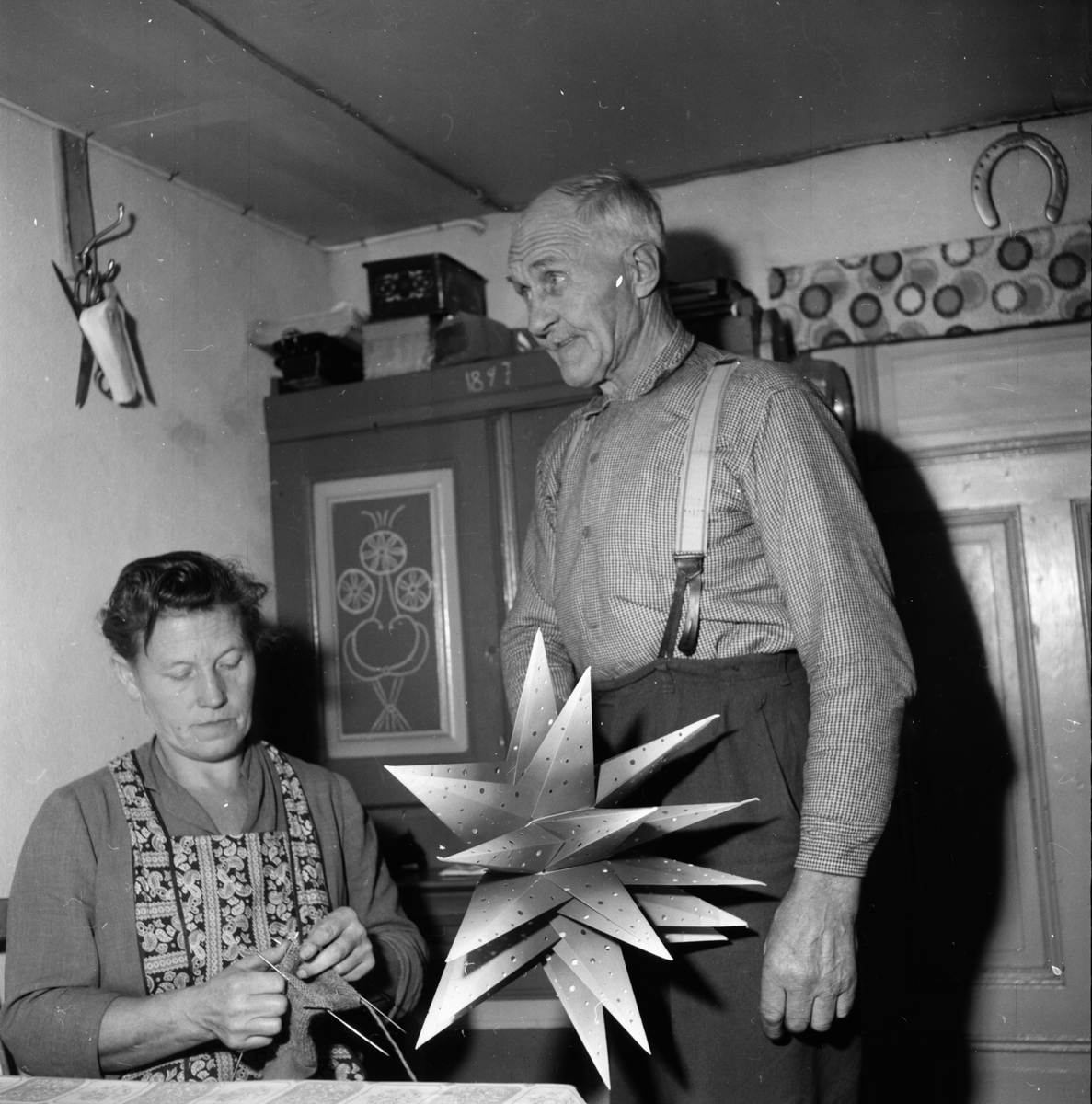 Alma och Albert Larsson, Sjösveden, 1/12 1959.