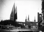 Marienkirche och rådhuset från rådhustorget.