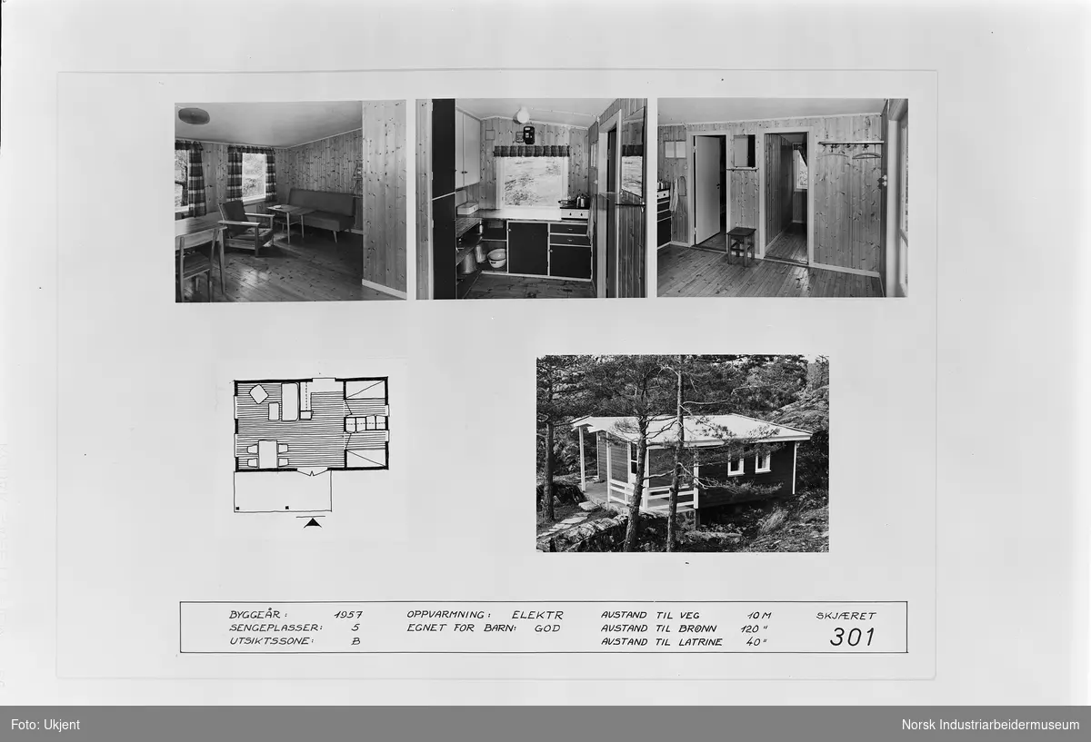 Hydrostranda. Informasjon om hytter. Hytte nr. 301, montage.