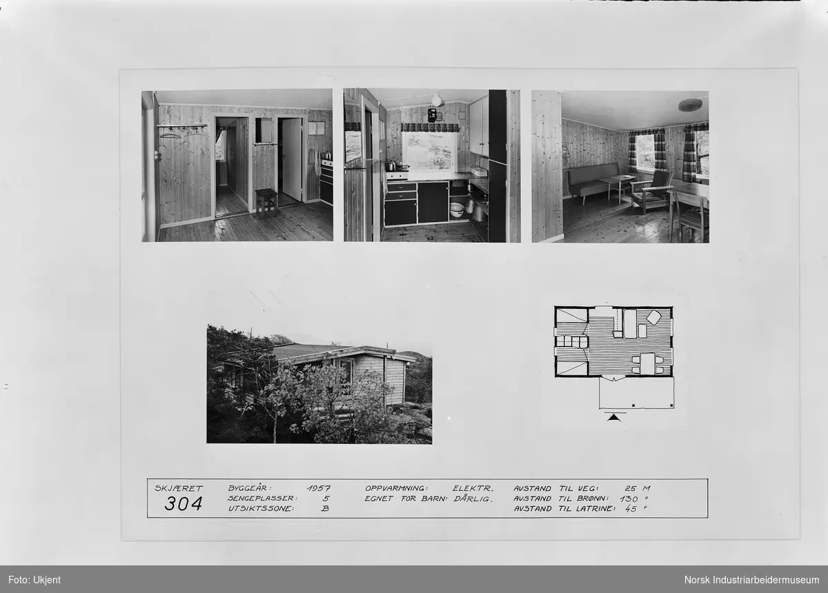 Hydrostranda. Informasjon om hytter. Hytte nr. 304, montage.