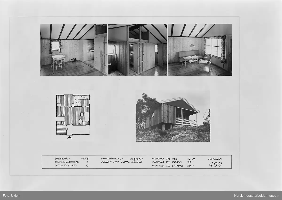 Hydrostranda. Informasjon om hytter. Hytte nr. 409, montage.