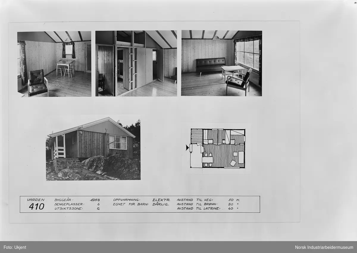 Hydrostranda. Informasjon om hytter. Hytte nr. 410, montage.