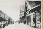 Karlsborg i början av 1900-talet. Järnvägsstation.