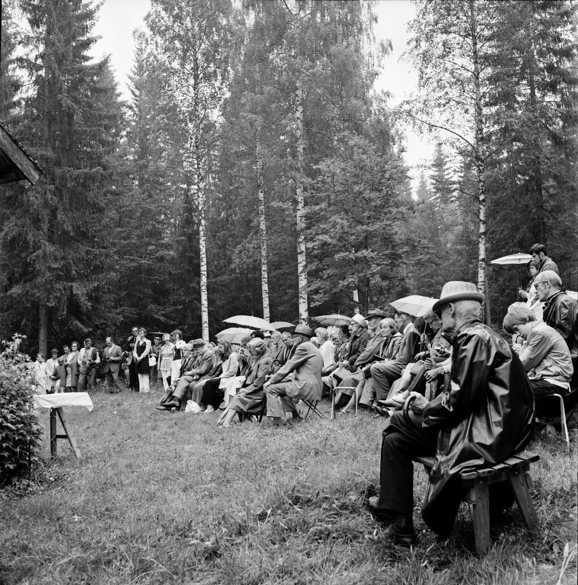 Arbrå,
Gudstjänst på Änga-Nybo,
Juni 1971

