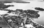 Flygfoto. Parti av Karlsborg, Rödeund, Kanalholmen. Endast neg finns.