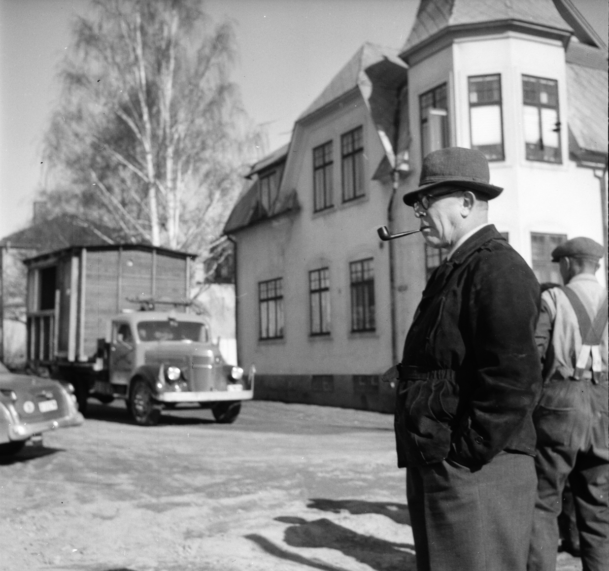 Bläckhornet påbörjas.
Byggmästare Carlo Holm
April 1956