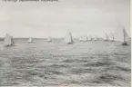 Karlsborg i början av 1900-talet.Karlsborgs segelsällskaps kappsegling.