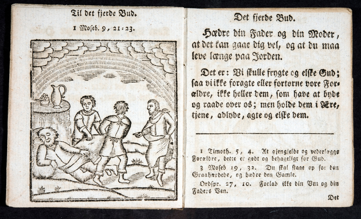 Martin Luther, katekismus ,illlustrasjon "Til det fjerde bud"