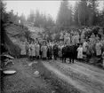 Arméfördelningens militärförenings besök på Vaberget den 6 dec. 1907. Foto: Alfred Sjöberg, Karlsborg. Gåva av Kurt Ferm 1988.