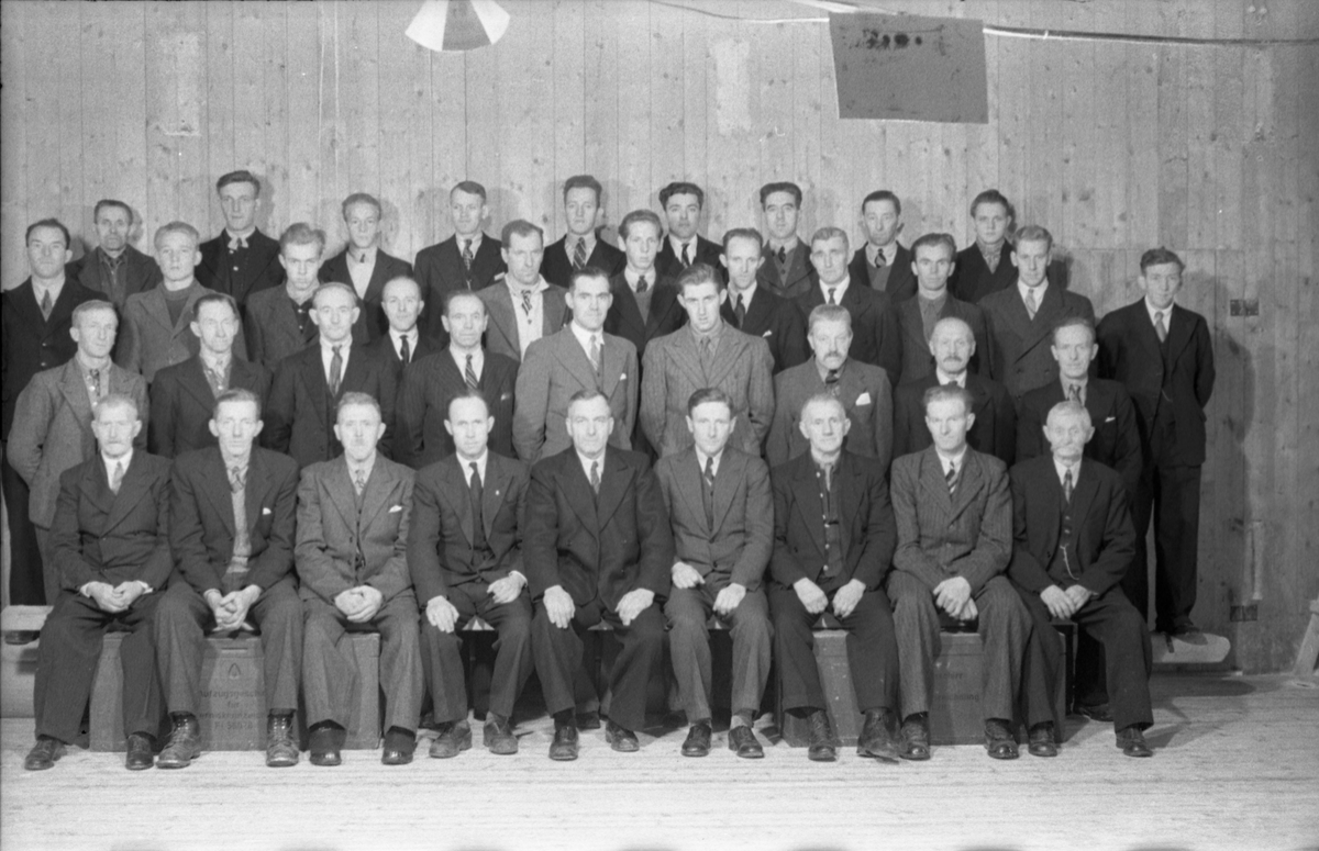 Fra Toten Potetmelfabrikk/Norske Potetindustrier (NOPO) på Lena i anledning NOPOs 50 års jubileum ca årsskiftet 1946/47. Serie på 17 bilder. Følgende personangivelse refererer til bilde nr.1.
Fremste rekke fra venstre: Håkon Hvalby, Johs. Jemtland, David Bøe, Johs. Opsahl, Ole Alfstad, Ole Majer, Josef Glommen, Mart. Buflaten, Laurits Jensen.
Andre rekke fra venstre: Lars Malerbakken, Petter Lifland, Johs. Aurum, Johs. Ruen, Karl Karlsen, Kåre Stenersen, John Glommen, Ant. Linnerud, Hans Nyborg, Otto Glommen.
Bakerest fra venstre: Petter Lundgjerdingen, Otto Løkken, Henry Håjenbakken, Johan Håjenbakken, Ole Ruen, Ottar Glommen, Kolbj. Vangen, Kasper Rolijordet, Gustav Nygård, Ole Buskum, NN Løkken, Math. Brønstad, Marth. Stenberg, Kåre Lifland, Per Myrvang, Johs Løkken, Gunnar Pedersen Trannum, Marius Lie.