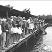 Karlsborg, simskolans avslutning 1960. Endast neg finns.