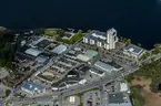 Flygfoto över Ljungarums norra industriområde i Jönköping.