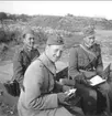 Från volontärtiden i Karlsborg 1938 - 1939. Fänrik Lavqvist, troppchef. Fotot finns ej på museet, utan tillhör Allan Mikaelsson, Tranås.