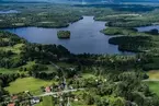 Flygfoto över Näshult i Vetlanda kommun.