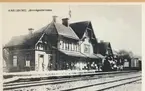 Karlsborg i början av 1900-talet. Järnvägsstationen.