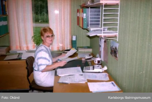Interiör från Undenäs mek. verkstad, 1985. Endast neg finns.