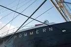 Fyrmastade stålbarken POMMERN som nu är museifartyg i Mariehamn på Åland.