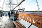 Fyrmastade stålbarken POMMERN som nu är museifartyg i Mariehamn på Åland.