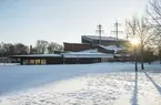 Vasamuseet exteriört vinter.