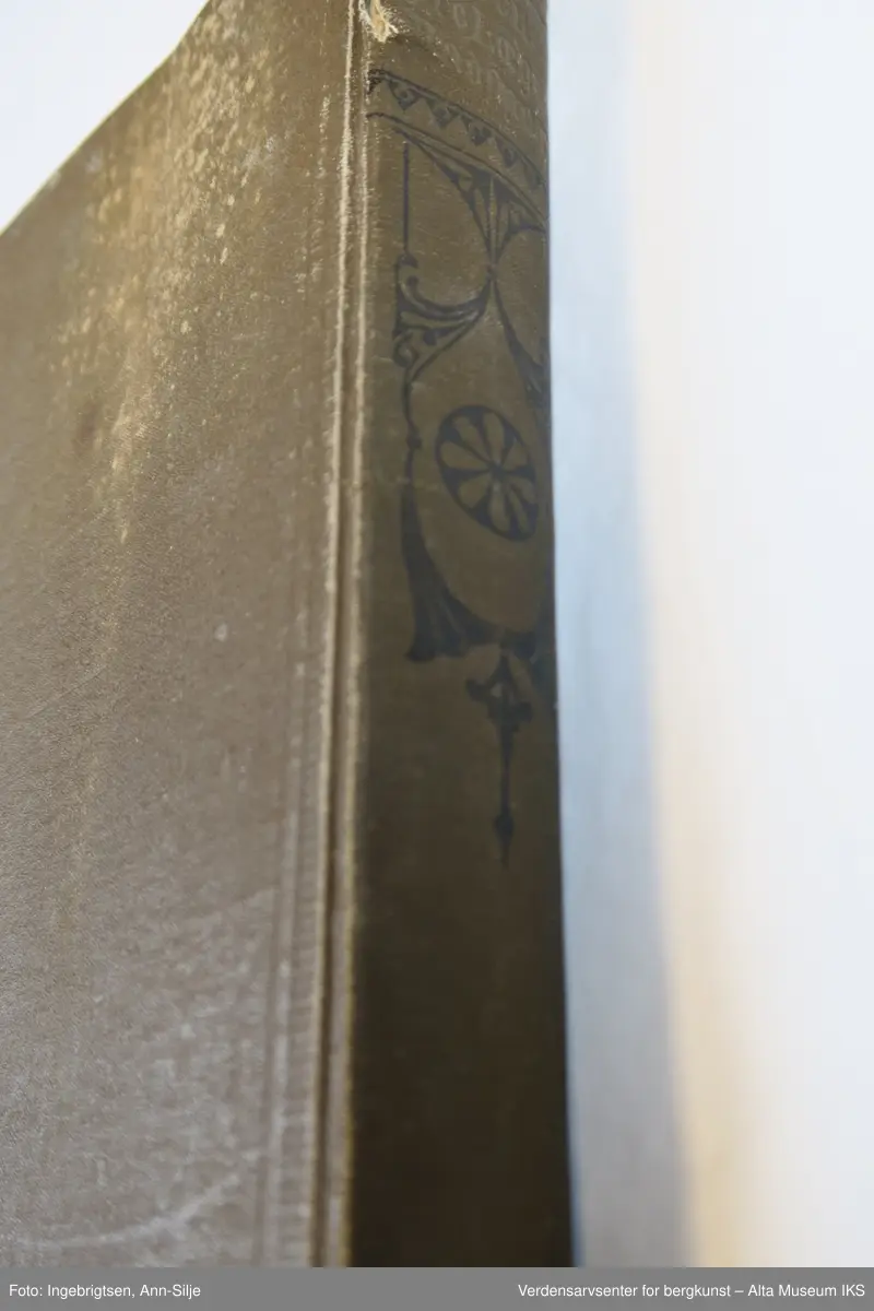 Innbundet bok med brune permer. På frontpermen er det et motiv av et landskap med to kvinner til venstre. Den ene sitter i en rullestol og en står bak rullestolen. Teksten i boken er skrevet med gotiske typer, og boken er rikt illustrert med motiver som viser religiøse hendelser.