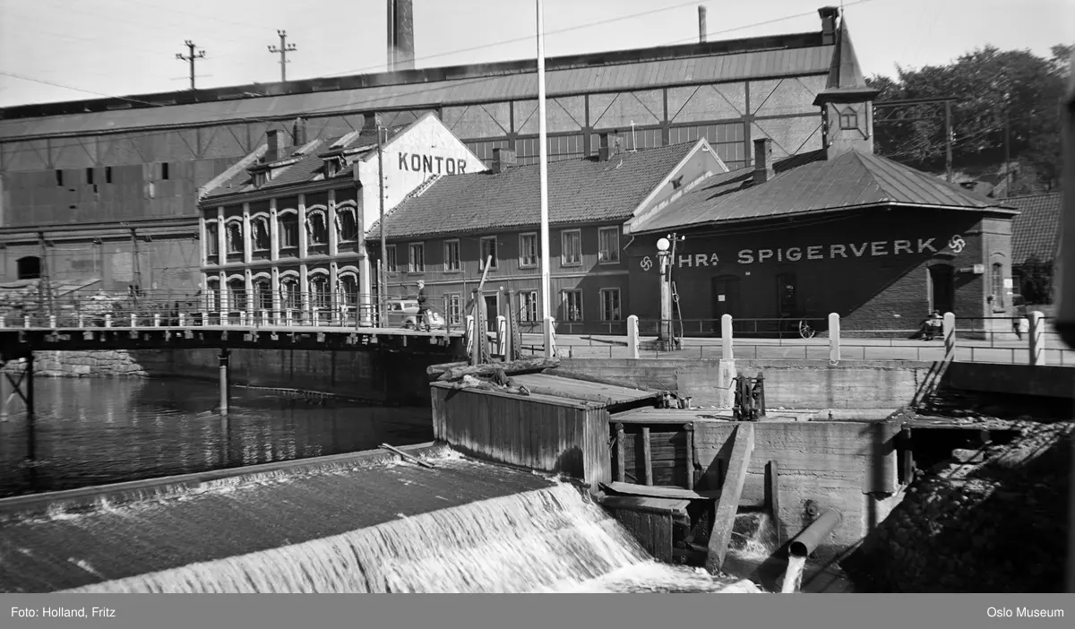 Christiania Spigerverk, elv, fabrikkbygning, kontorbygning
