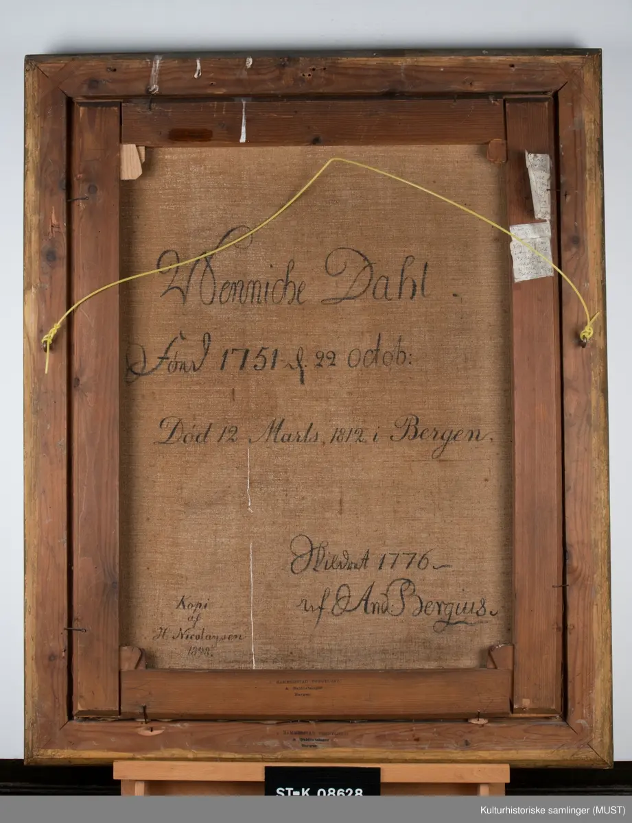 Wenche Garmann Dahl (født von der Lippe). Født: Utstein 22.10.1751. Død: Bergen 12.03.1812
